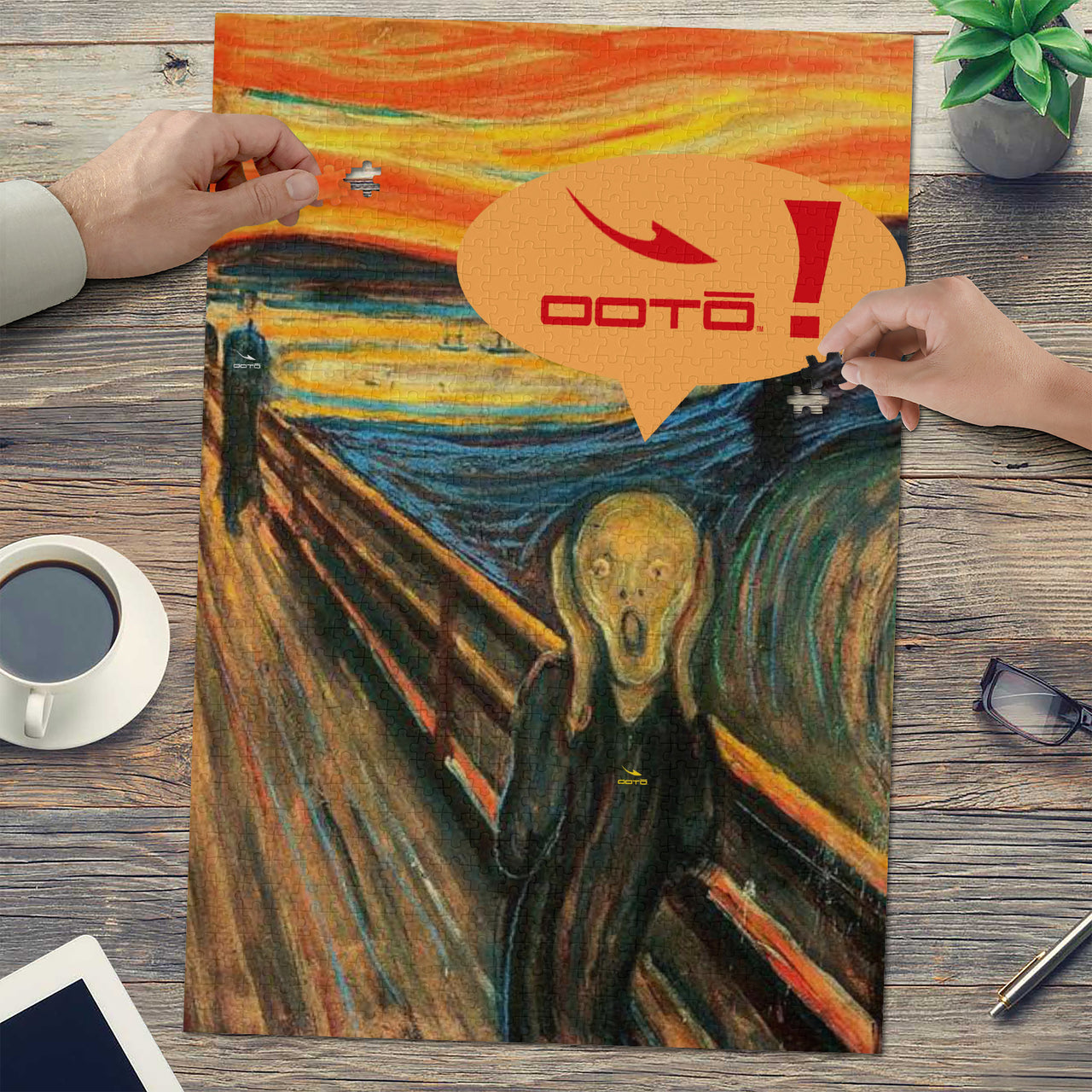 EDUARD MUNCHS' THE SCREAM X OOTO - PUZZLE_V2 Chipboard Jigsaw Puzzle (1000-Piece) -