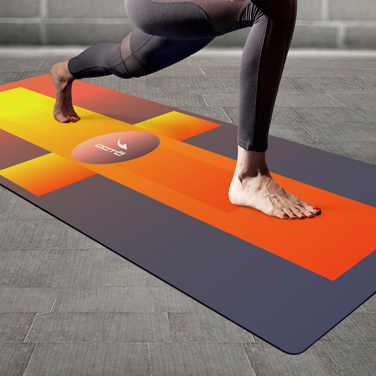 OOTO - Yoga Mat - Elisiidun orange fade