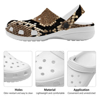 Thumbnail for OOTO - SNAKE SKIN (PRINT) - SF_S48_WITH (OPTIONAL) PIVOTING HEEL STRAP - Crocs Clogs -