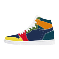 Thumbnail for OOTO - D17 High Top Synthetic Leather Sneaker - SCRAMBLE - 1 COLOR -