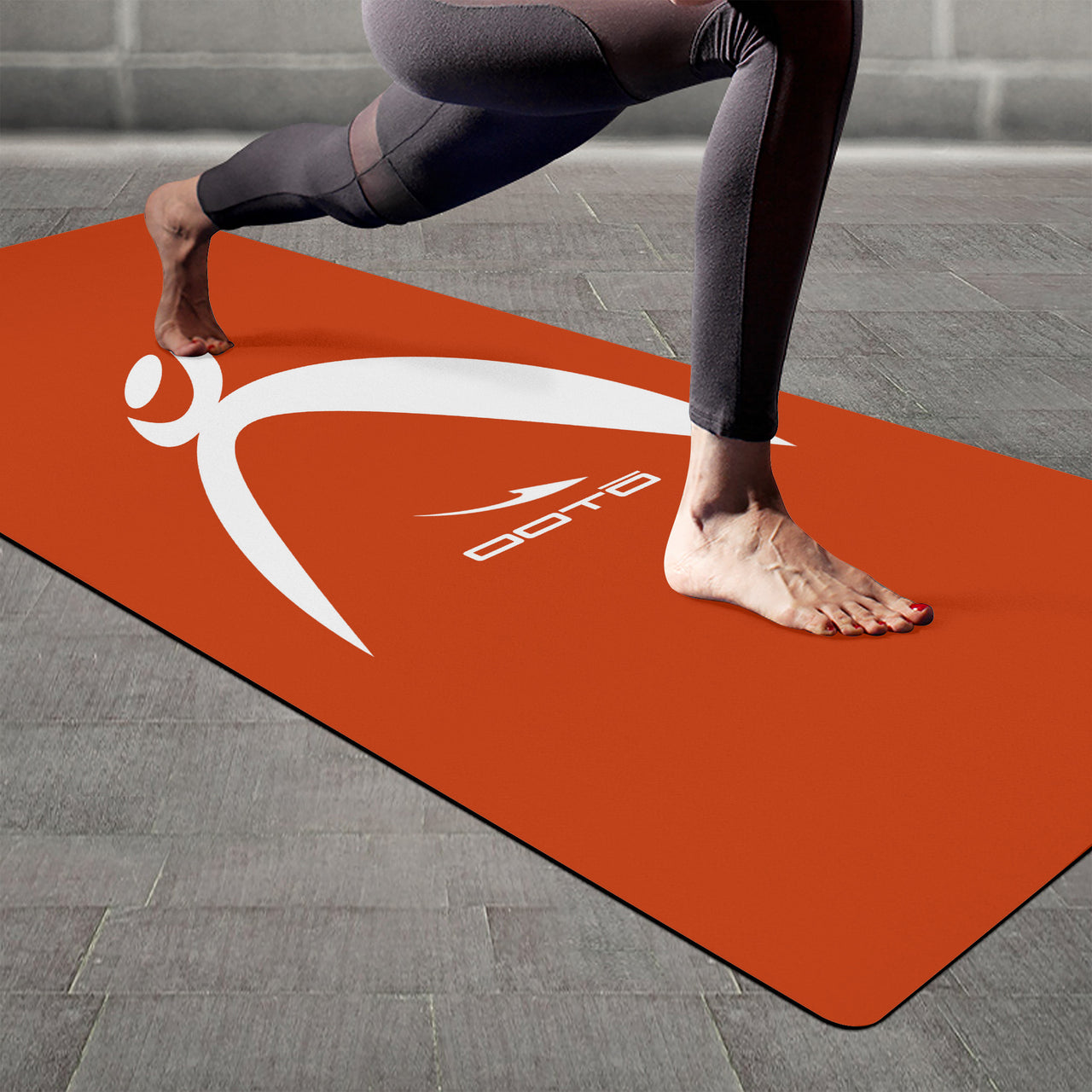 OOTO - Yoga Mat - Big steppin glyphic en white -