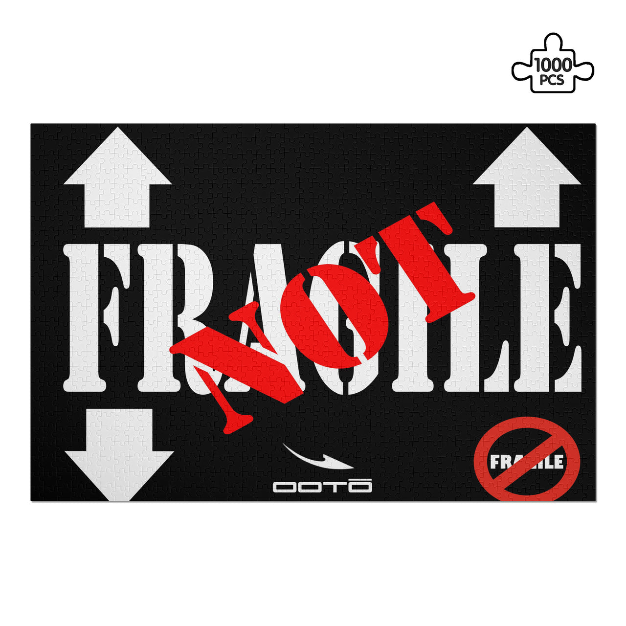 OOTO - NOT FRAGILE - PUZZLE_H2 Chipboard Jigsaw Puzzle (1000-Piece) -