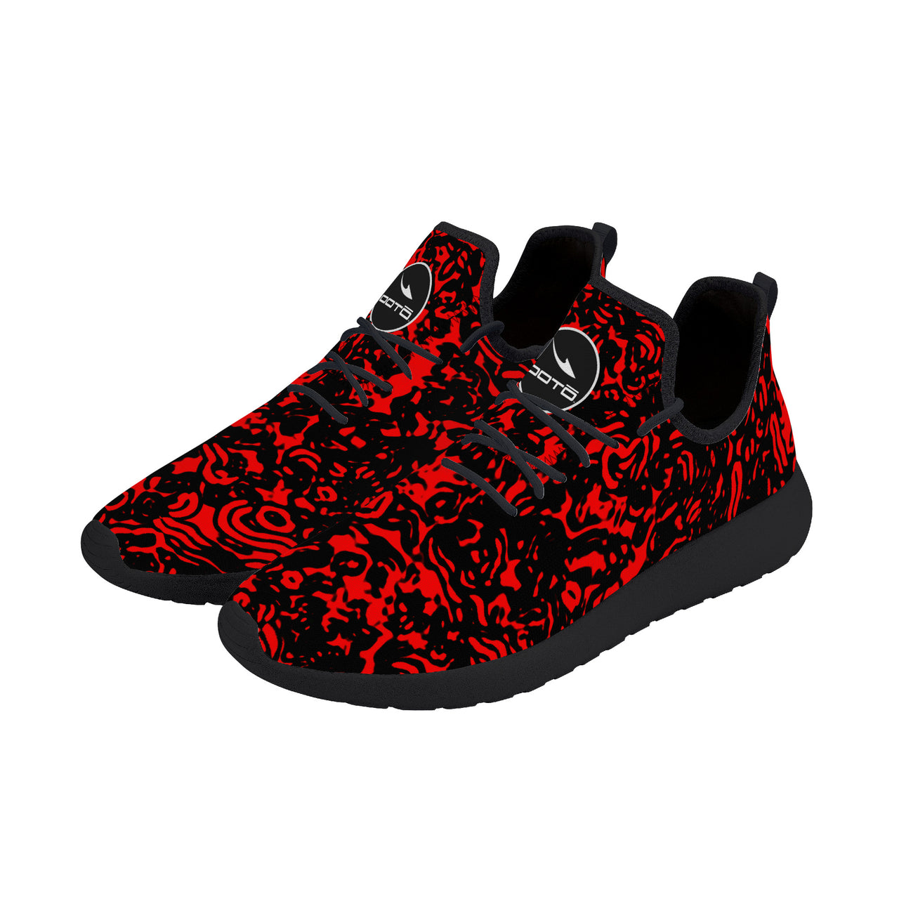 OOTO - STATIC RED - Lightweight Mesh Knit Sneaker - Black soles - 1 COLOR -