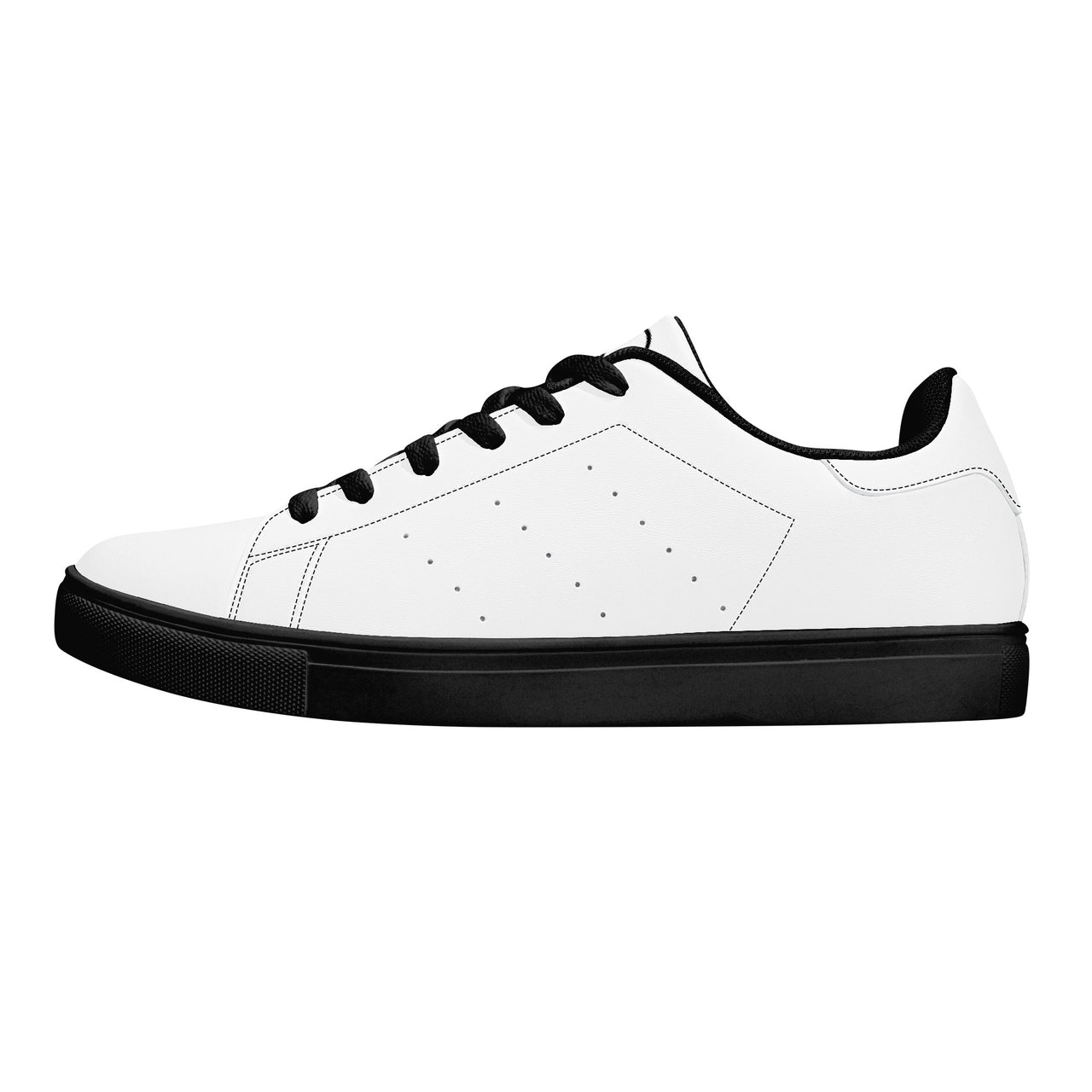 OOTO - SIMPLE CLASSIC B & W - Boarding shoes -  D27 Low-Top Synthetic Leather Sneakers - Black soles - 1 COLOR -