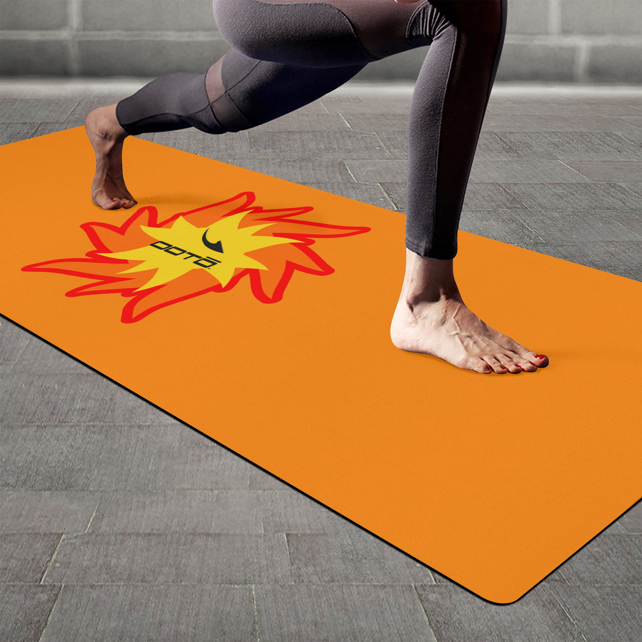 OOTO - Yoga Mat - Crawling Sun on orange