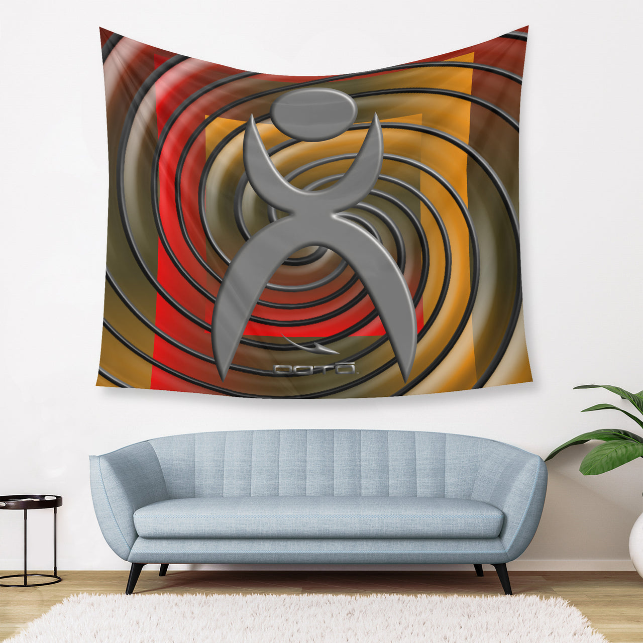 OOTO - GLYPHIC EN SPIRAL EPIC JOURNEY GRADIENT - D34 Wall Tapestry - 3 SIZES -