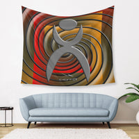 Thumbnail for OOTO - GLYPHIC EN SPIRAL EPIC JOURNEY GRADIENT - D34 Wall Tapestry - 3 SIZES -