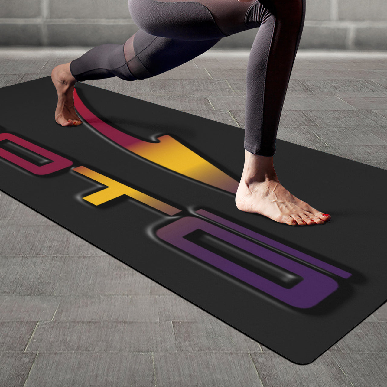 OOTO - Yoga Mat - Stencil over gradient 2 -