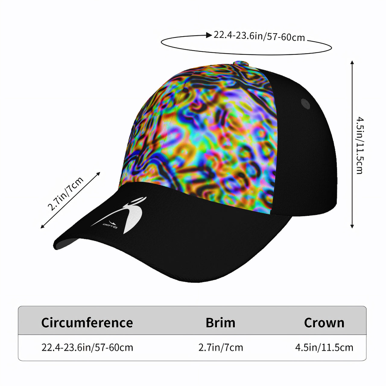 OOTO - PLASMATIC - BIG STEPPIN GLYPHIC WT - HC_T9 Curved Brim Baseball Cap - 1 COLOR -