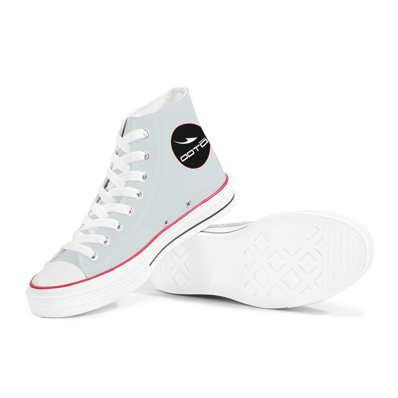 OOTO - High Top Canvas Shoes - SUMMERS MINT - White soles - 1 COLOR -