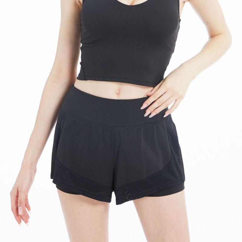 Women's False Two Piece Athletic Shorts - K - 3 COLORS -