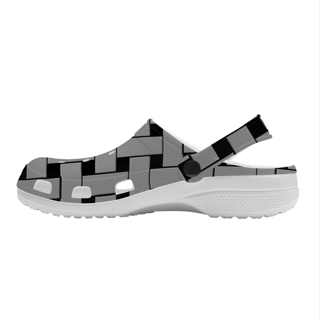 OOTO - GREY WEAVE - WITH (OPTIONAL) PIVOTING HEEL STRAP - SF_S48 -_Crocs Clogs -