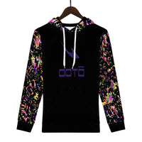 Thumbnail for OOTO - XPARENT DASH EN PURPLE W/ CHAOTIC MESS SLEEVES & HOOD - D55 Men's Print Hoodie - 1 COLOR -