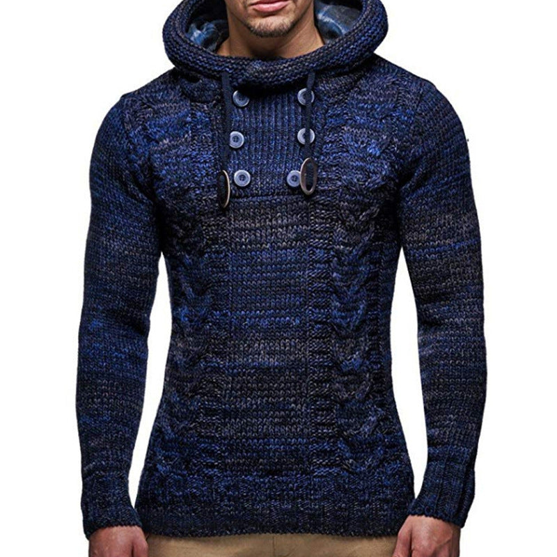 Men's casual pullover warm long sleeve sweater - K - 4 COLORS -