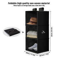 Thumbnail for OOTO - DASH EN WHITE ON BLACK - Shelf Hanging Wardrobe -