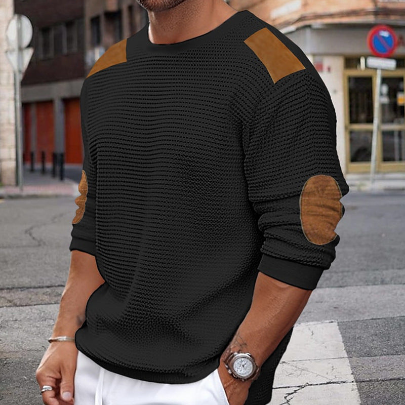 Men's casual pullover warm long sleeve sweater - K - 4 COLORS -