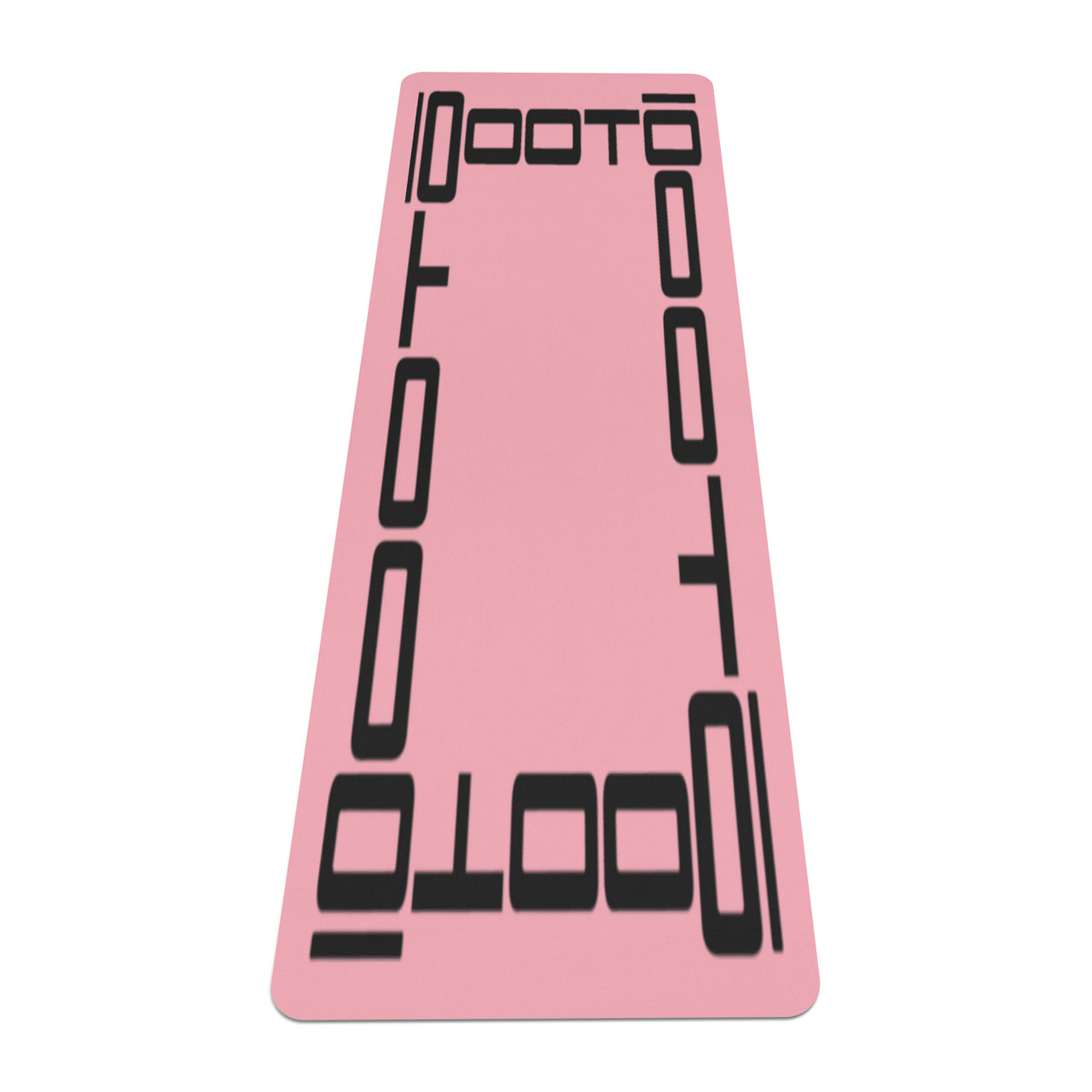 OOTO - Yoga Mat - Black frame on light pink