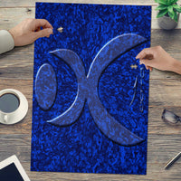 Thumbnail for OOTO - GLYPHIC EN GLASS DOUBLE DEEP BLUE - PUZZLE_H2 Chipboard Jigsaw Puzzle (1000-Piece) -