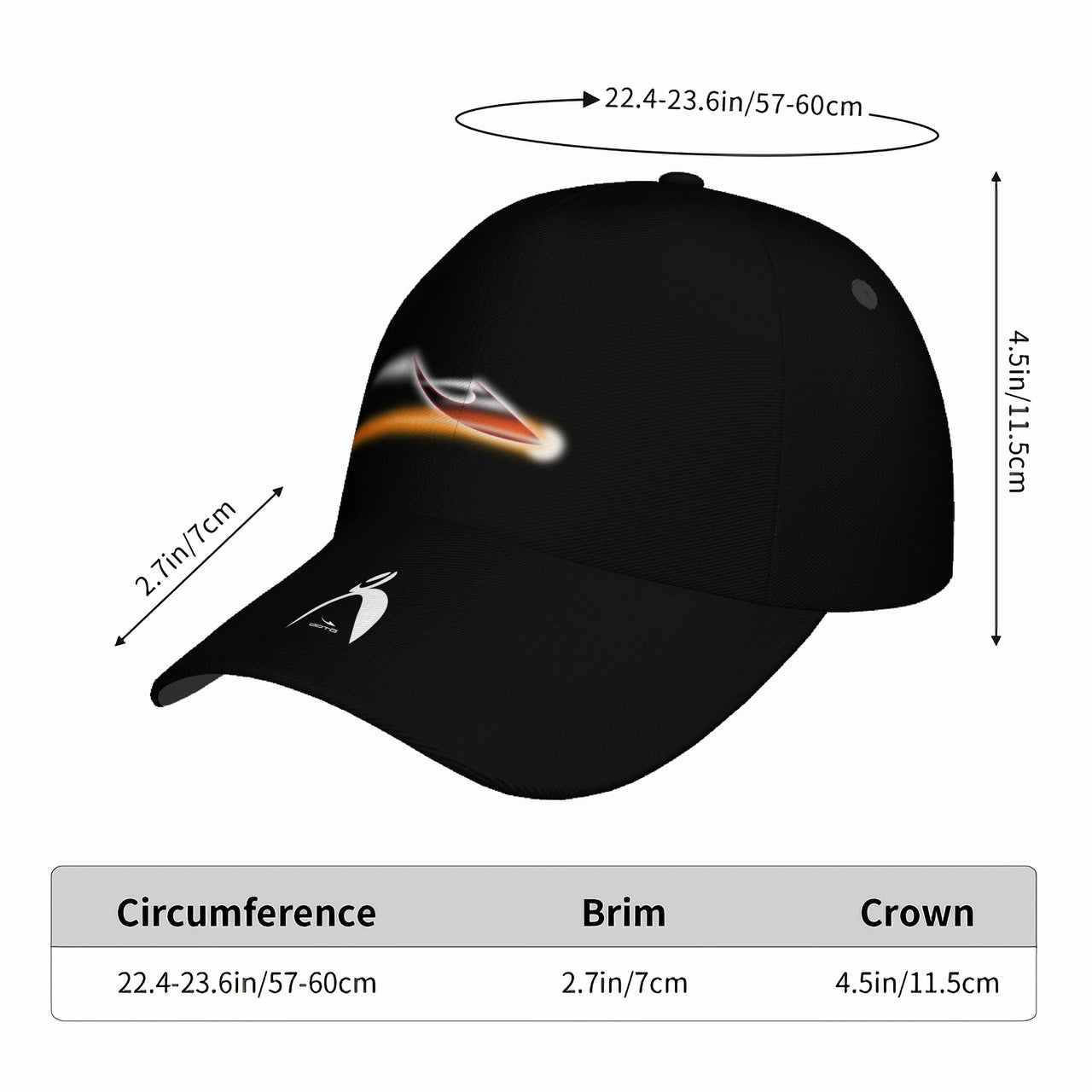 OOTO - FLAMING DASH / BIG STEPPIN GLYPHIC - HC_T9 Curved Brim Baseball Cap - 1 COLOR -