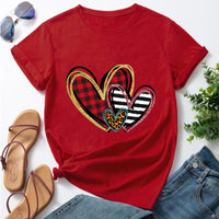 Thumbnail for Women's Graphic Print Short Sleeve T-shirt - K - 3 COLORS -