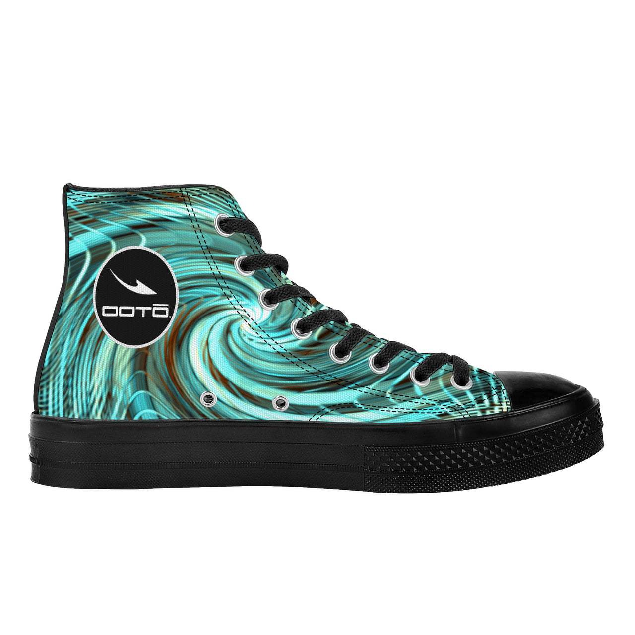 OOTO - GREEN REALITY AQUATIC PHASE - SF_D71 High Top Canvas Shoes - Black soles - 1 COLOR -