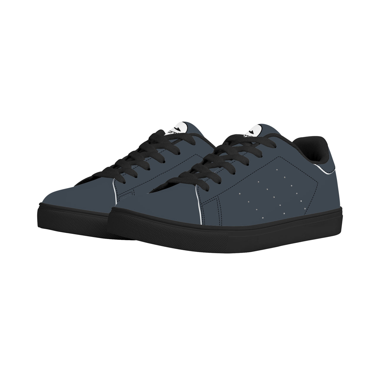 OOTO - Low-Top Synthetic Leather Sneakers - Black soles - GRAY - CLASSIC B & W - 1 COLOR -