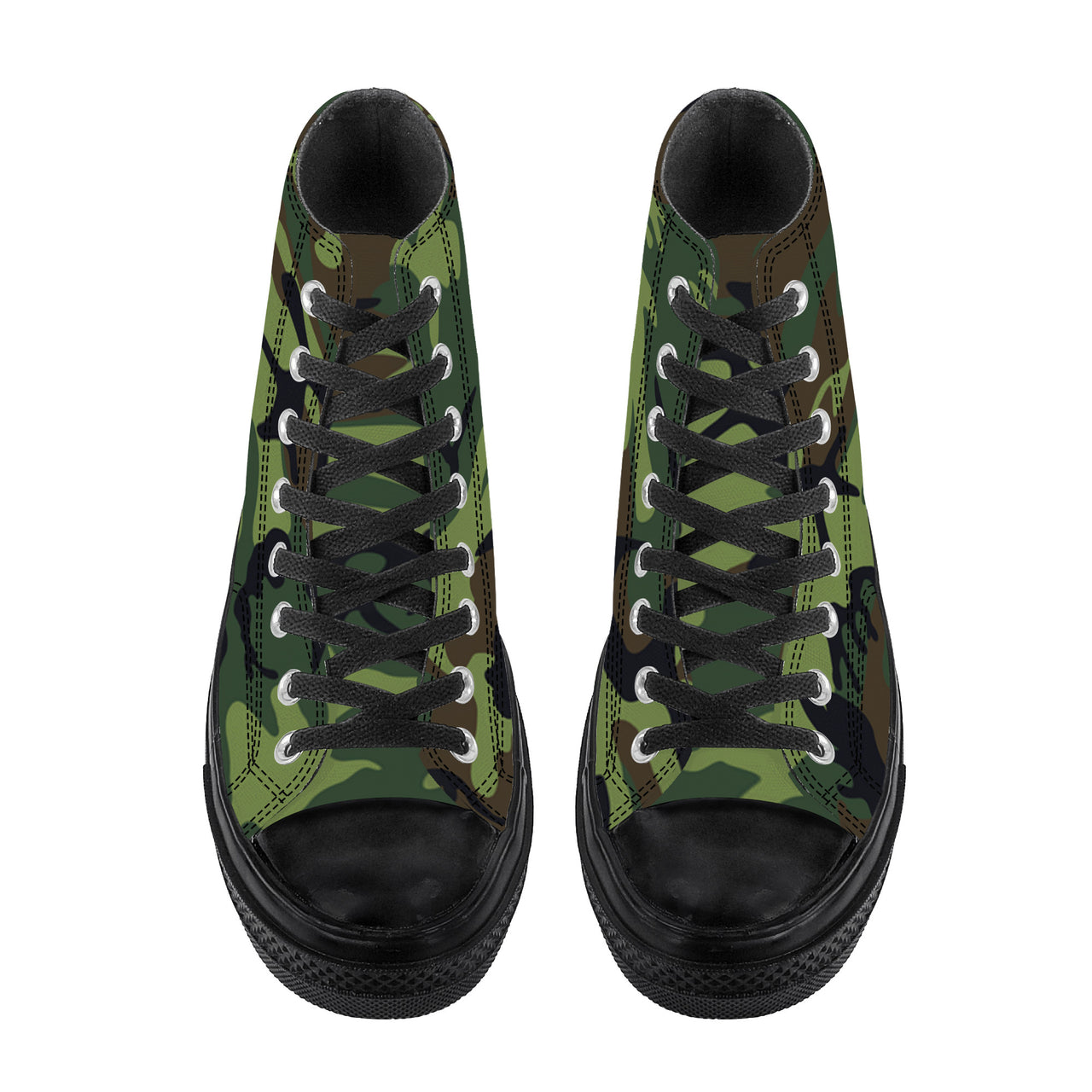 OOTO - CAMO - SF_D71 High Top Canvas Shoes - Black soles - 1 COLOR -