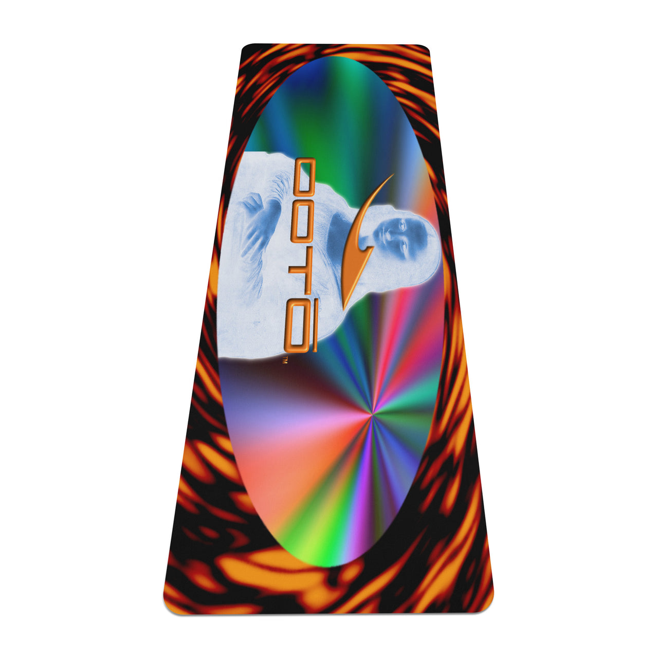 OOTO - Yoga Mat - Davincis' Mona Lisa en prismatic orange ordeal