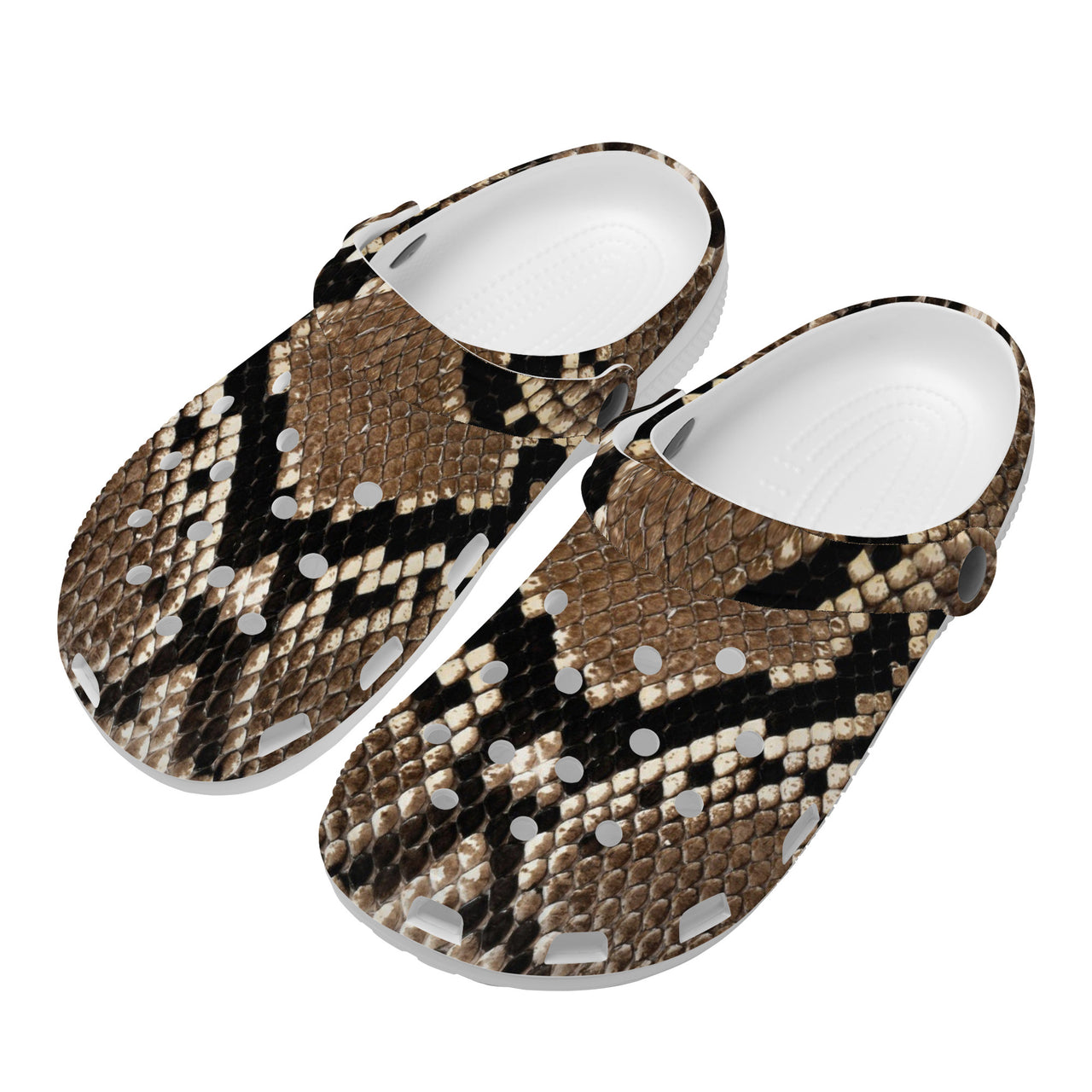 OOTO - SNAKE SKIN (PRINT) - SF_S48_WITH (OPTIONAL) PIVOTING HEEL STRAP - Crocs Clogs -