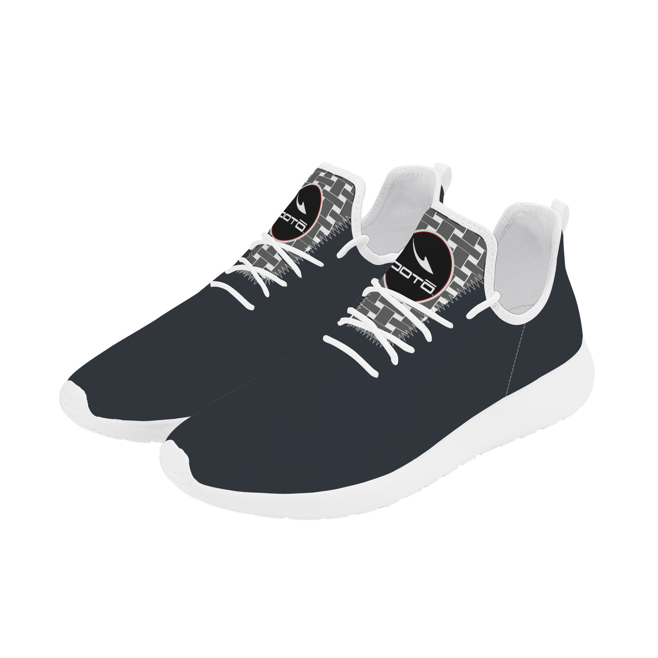 OOTO - SF_F39 Lightweight Mesh Knit Sneaker - Grey weave tongue - CLASSIC B & W RED HOVER - 1 COLOR -