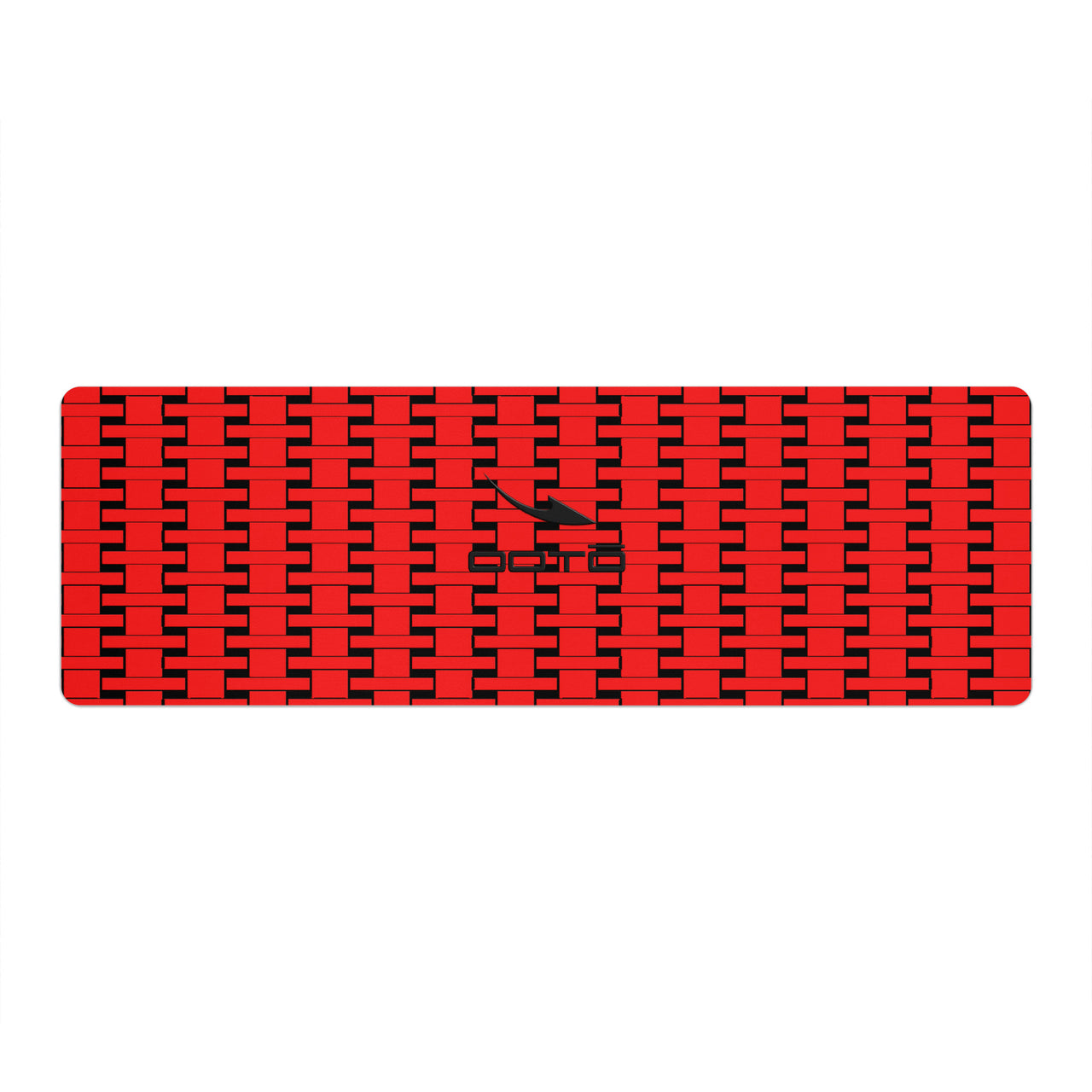 OOTO - Yoga Mat - Red weave on Black -