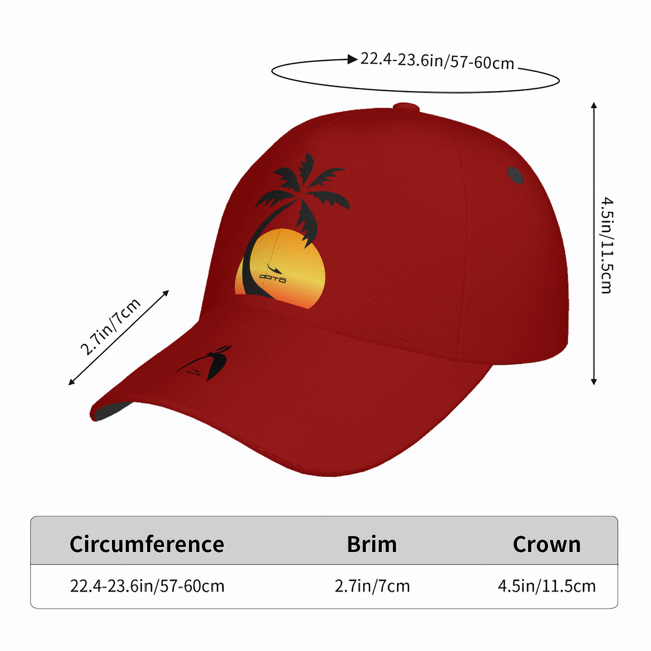 OOTO - SUN SCENE - BIG STEPPIN GLYPHIC BK - HC_T9 Curved Brim Baseball Cap - 1 COLOR -