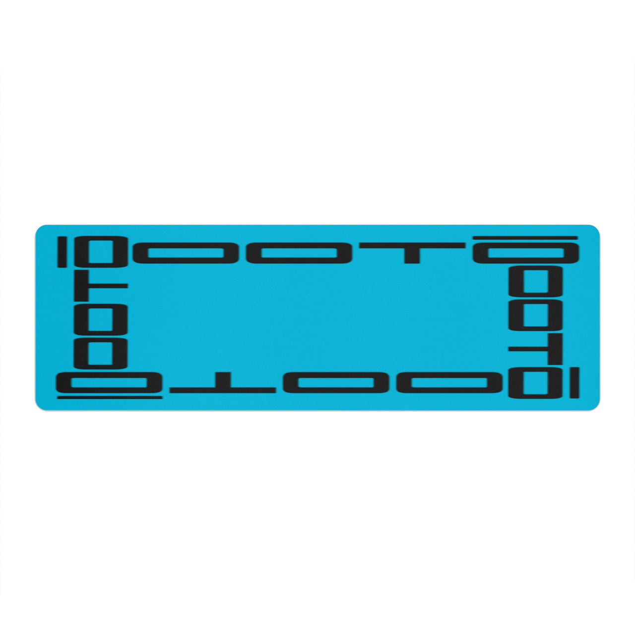 OOTO - Yoga Mat - Black frame on neon light blue