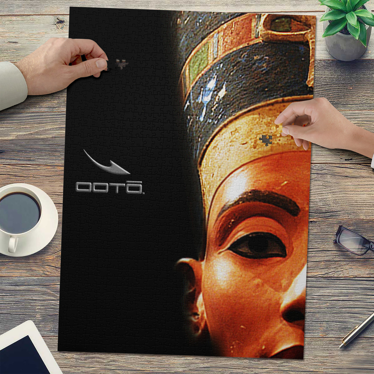 OOTO - NEFERTITI X ANCIENT ARTIST UNKNOWN / PARTIAL X OOTO - PUZZLE_V1 Cardboard Jigsaw Puzzle (1000-Piece) -