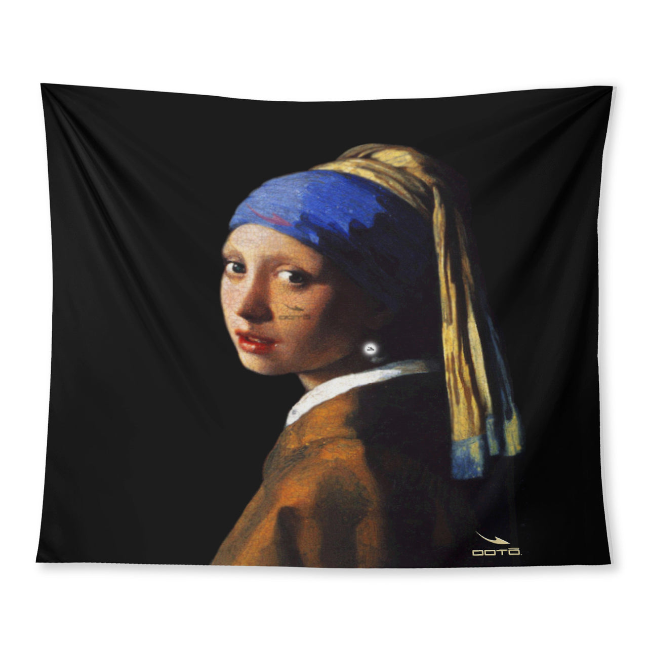 VERMEERS' THE GIRL WITH THE PEARL EAR RING X OOTO - Wall Tapestry - 3 SIZES -