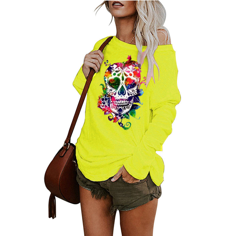 New personality skull long-sleeved top - K - 8 COLORS -