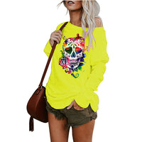 Thumbnail for New personality skull long-sleeved top - K - 8 COLORS -