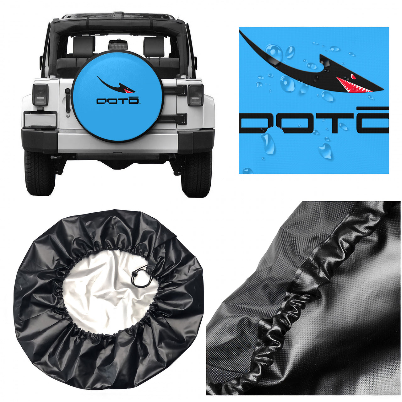 OOTO - SHARK BITE DASH - HC_C82 Tire cover - 4 SIZES - 1 COLOR -