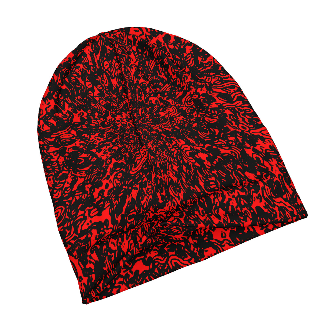 OOTO - RED STATIC - HC_T7 Adult Fashion Knitted Beanie - 1 COLOR -