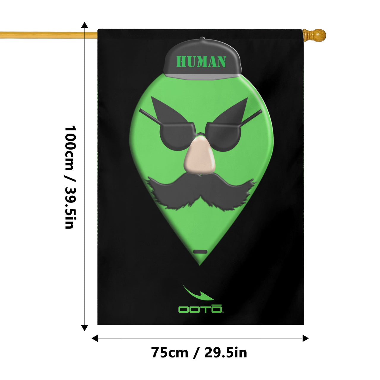 OOTO - KTL Garden Flag - AL HEAD - INCOGNITO - HUMAN - 1 COLOR -