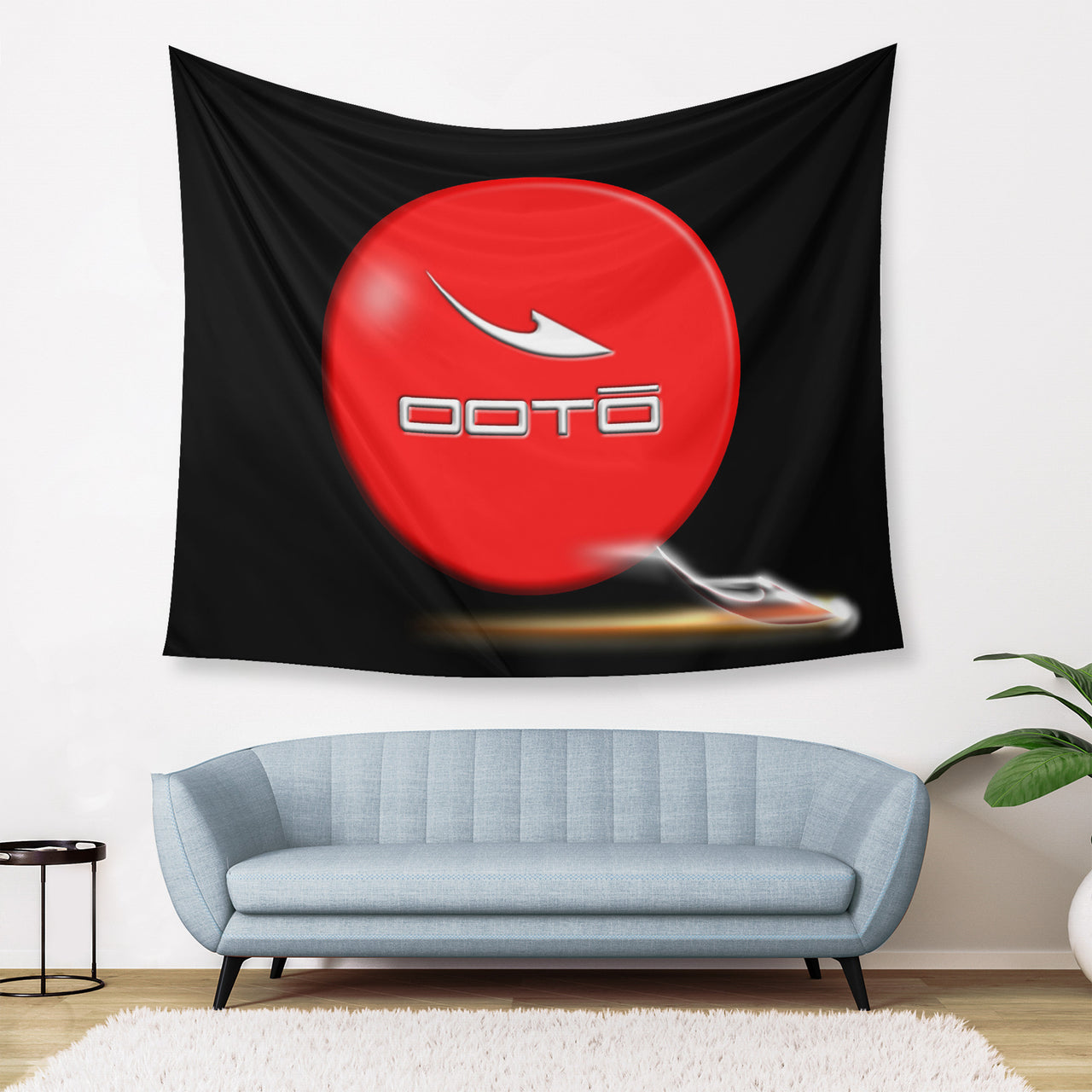 OOTO - PLAY BALL FLAMING DASH - Wall Tapestry - 3 SIZES -