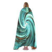 Thumbnail for OOTO - GREEN REALITY AQUATIC PHASE - SF_F15 Hooded Blanket - 1 COLOR -