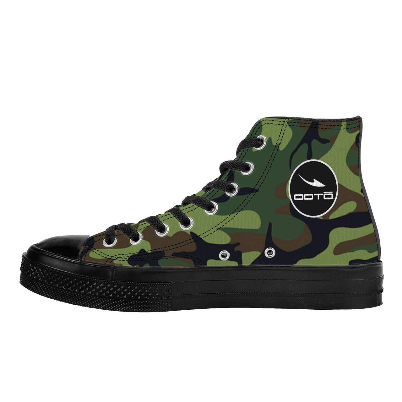 OOTO - CAMO - SF_D71 High Top Canvas Shoes - Black soles - 1 COLOR -