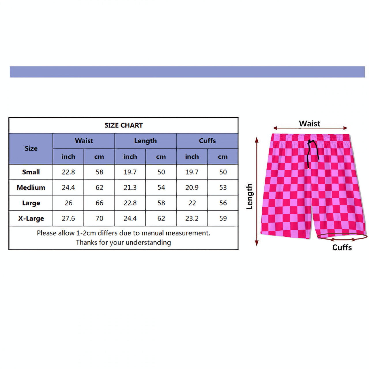 OOTO - CHECKERED PINK - HC_C16 Teen Beach Shorts - 1 COLOR -