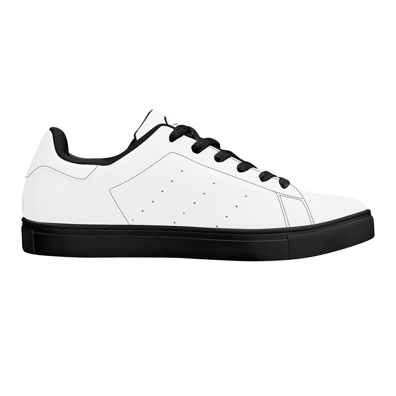 OOTO - SIMPLE CLASSIC B & W - Boarding shoes -  D27 Low-Top Synthetic Leather Sneakers - Black soles - 1 COLOR -