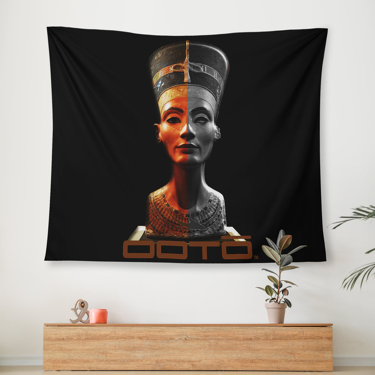 OOTO - NEFERTITI X ANCIENT ARTIST UNKNOWN X OOTO - Wall Tapestry - 3 SIZES -