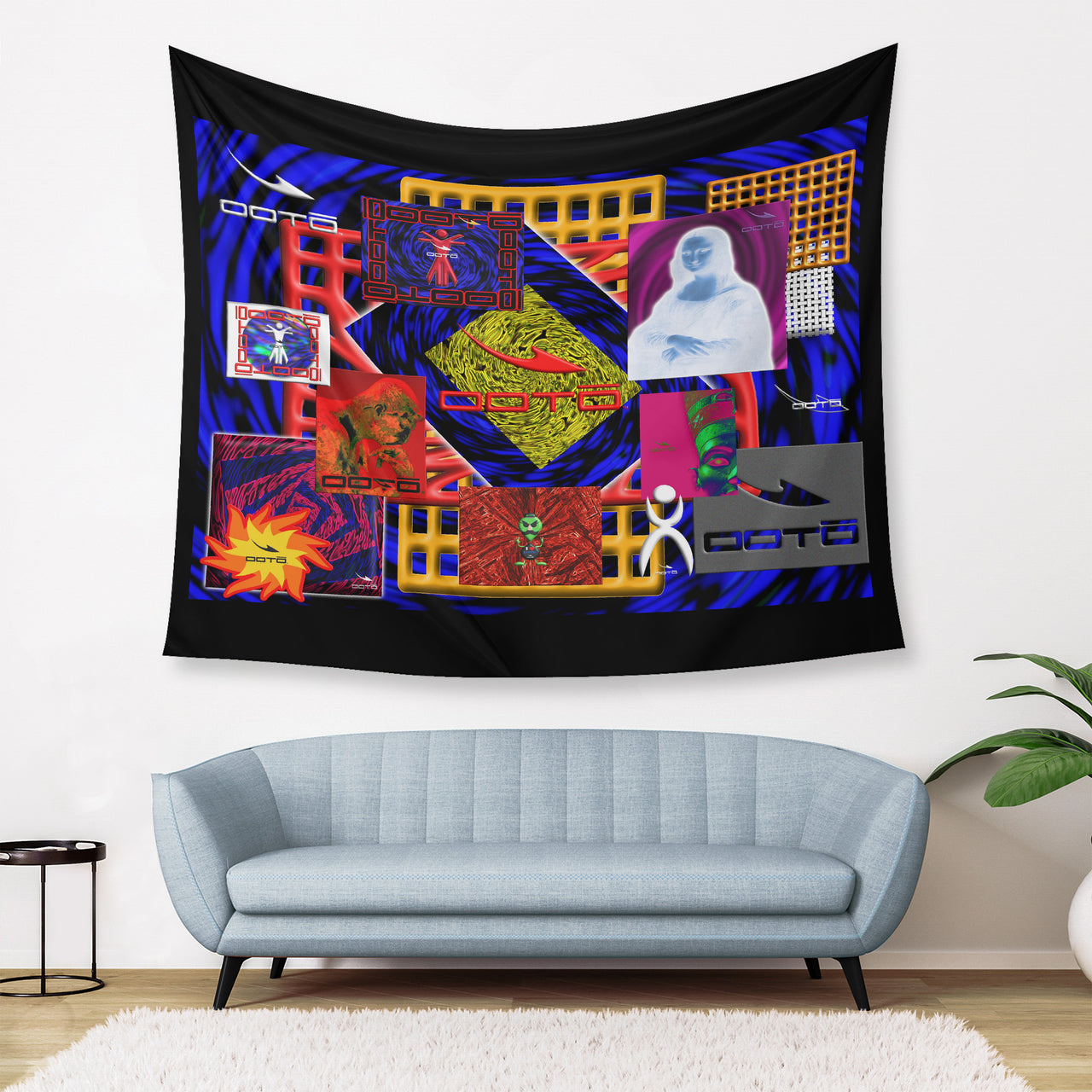 OOTO - COLLAGE OF SORTS - Wall Tapestry - 3 SIZES -