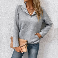 Thumbnail for New women's long sleeve solid color sweater - K - 1 COLOR -