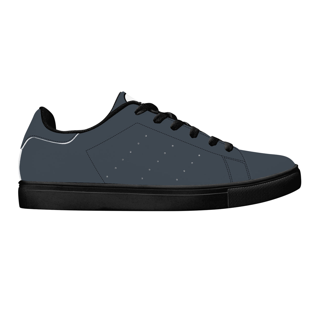 OOTO - Low-Top Synthetic Leather Sneakers - Black soles - GRAY - CLASSIC B & W - 1 COLOR -