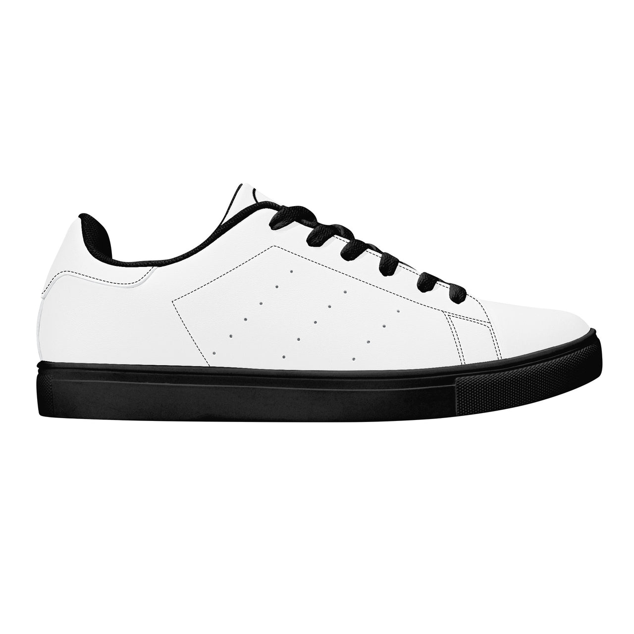 OOTO - SIMPLE CLASSIC B & W - Boarding shoes -  D27 Low-Top Synthetic Leather Sneakers - Black soles - 1 COLOR -